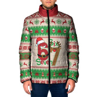 Funny Six Seven Meme Christmas Padded Jacket Santa Says 6 7 - Wonder Print Shop
