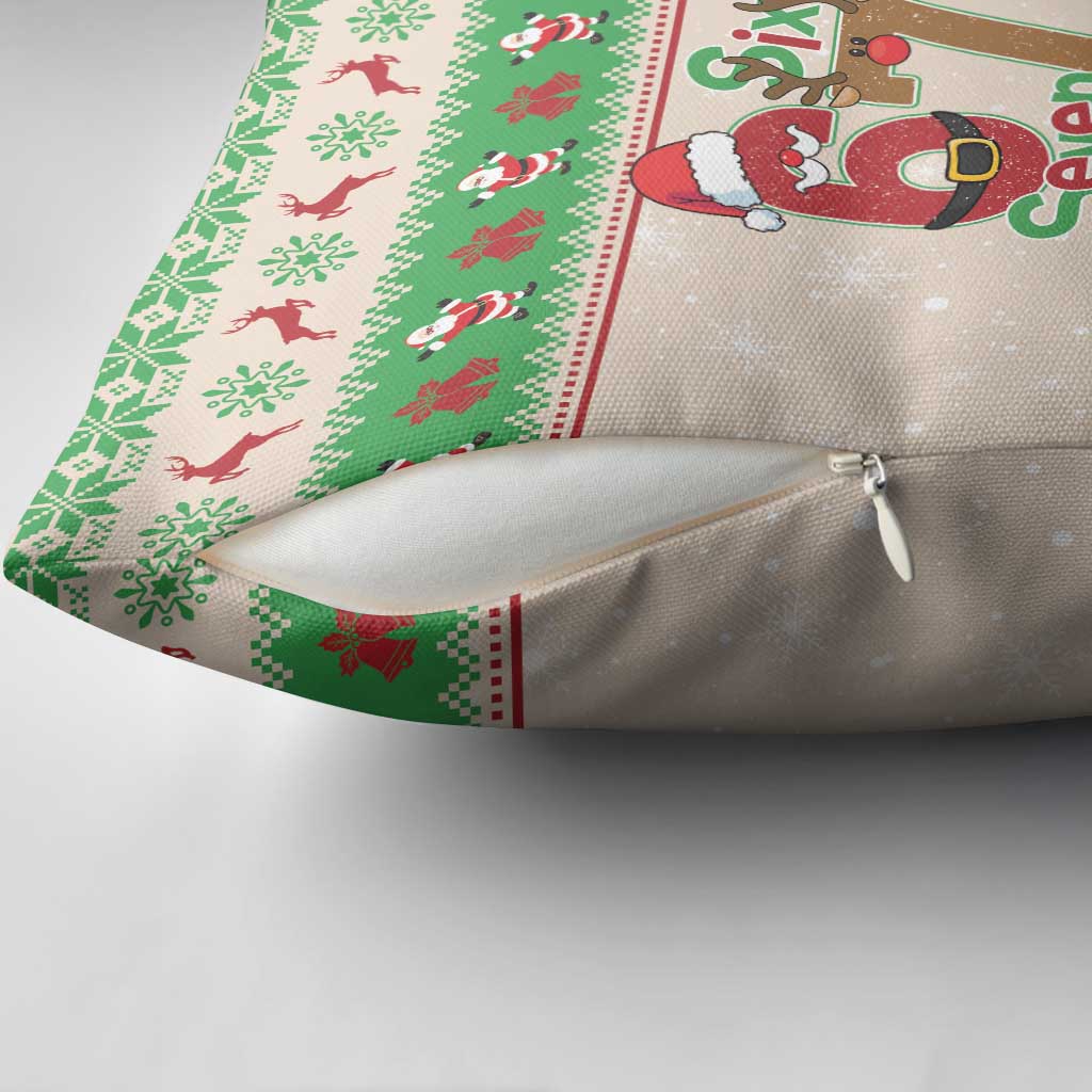 Funny Six Seven Meme Christmas Pillow Cover Santa Says 6 7 - Wonder Print Shop