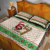 Funny Six Seven Meme Christmas Quilt Bed Set Santa Says 6 7 - Wonder Print Shop
