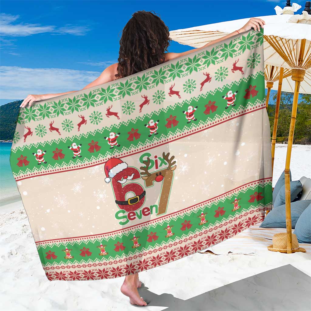 Funny Six Seven Meme Christmas Sarong Santa Says 6 7 - Wonder Print Shop