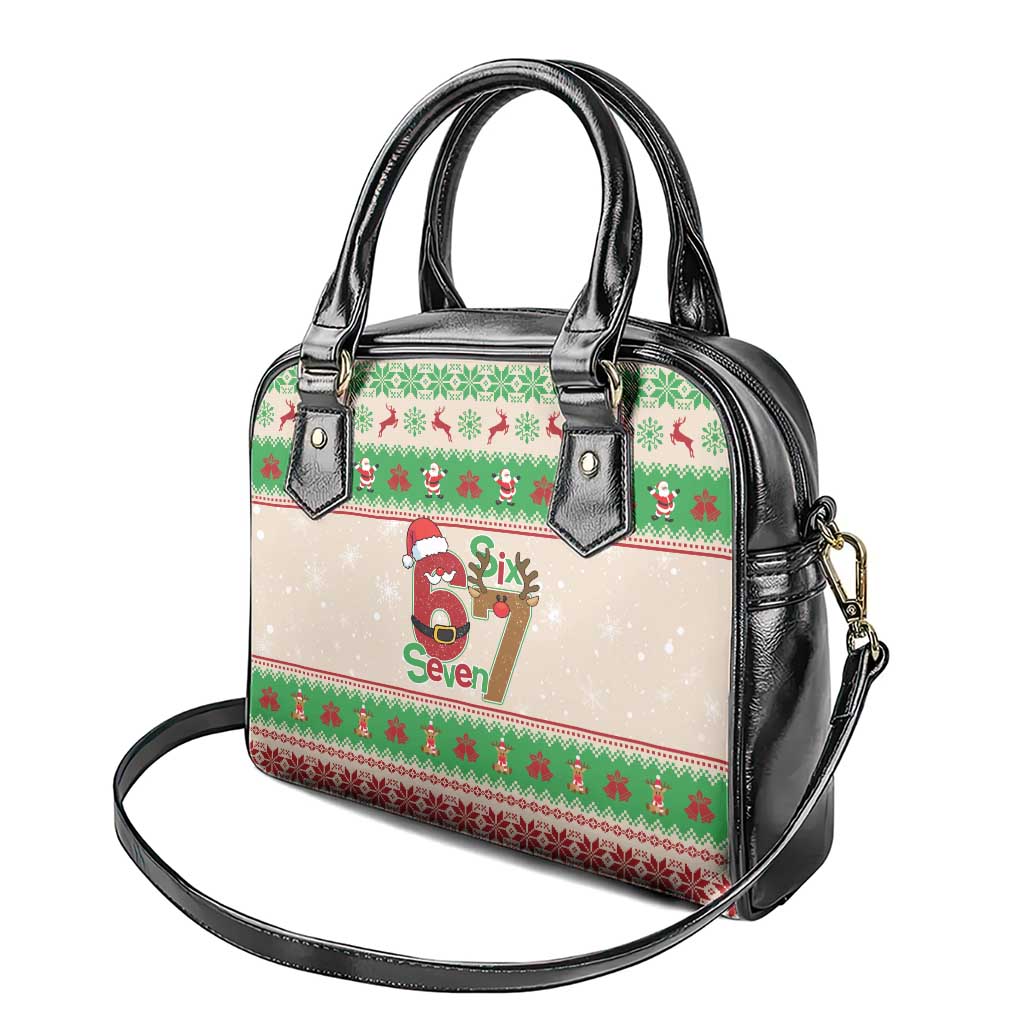 Funny Six Seven Meme Christmas Shoulder Handbag Santa Says 6 7 - Wonder Print Shop