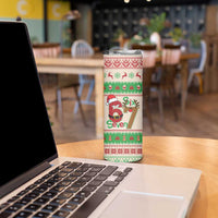 Funny Six Seven Meme Christmas Skinny Tumbler Santa Says 6 7 - Wonder Print Shop
