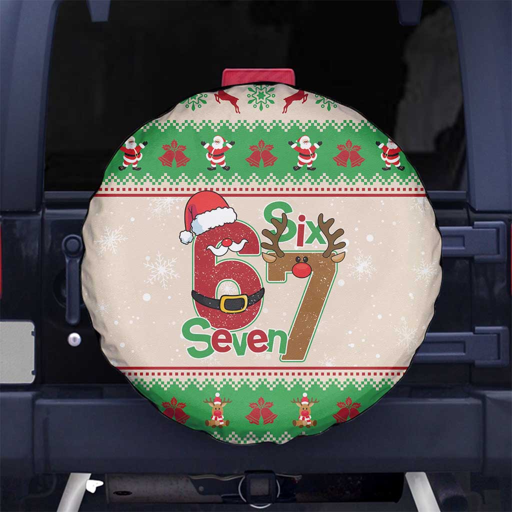 Funny Six Seven Meme Christmas Spare Tire Cover Santa Says 6 7 - Wonder Print Shop