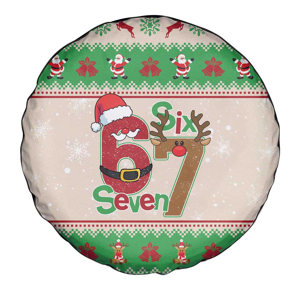 Funny Six Seven Meme Christmas Spare Tire Cover Santa Says 6 7 - Wonder Print Shop