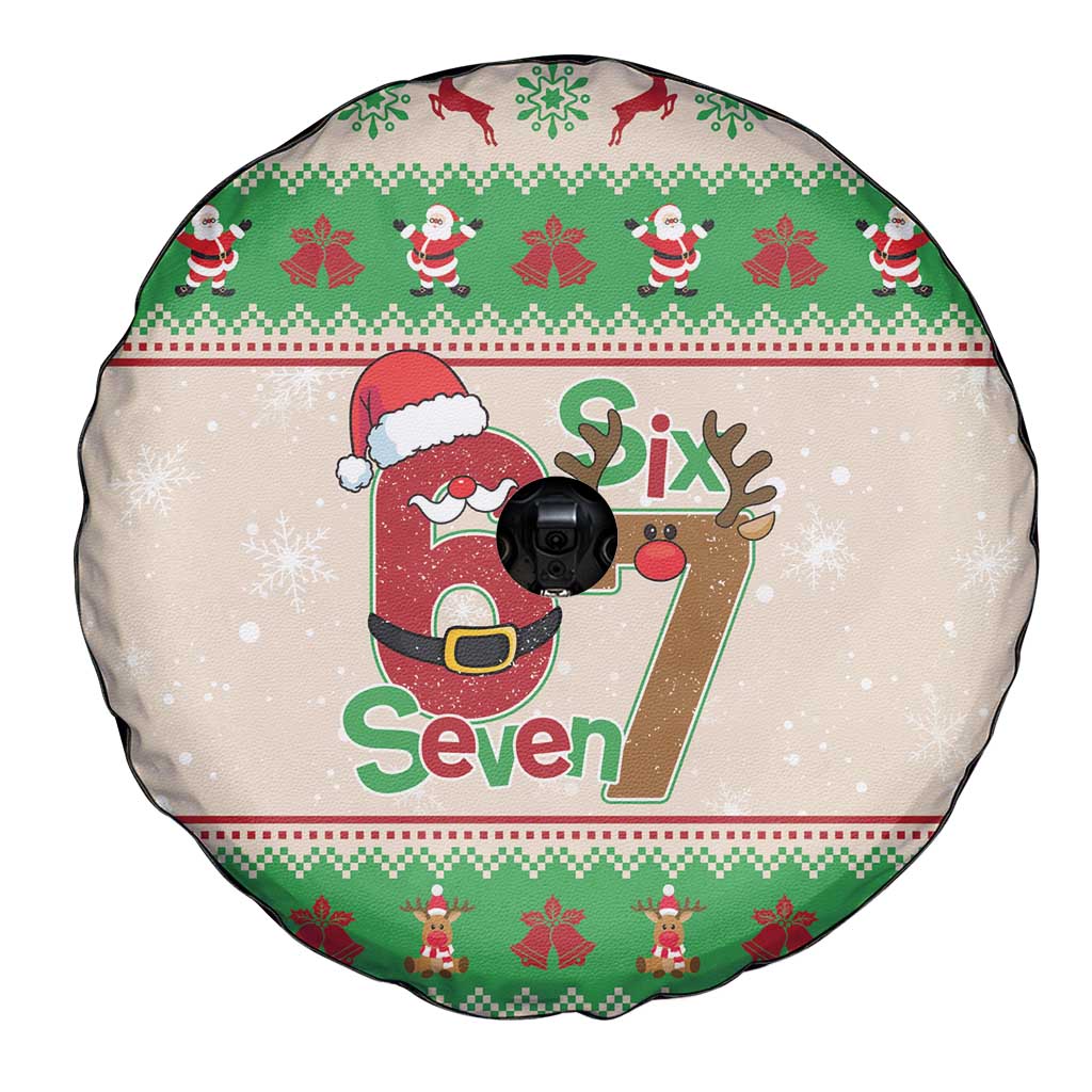Funny Six Seven Meme Christmas Spare Tire Cover Santa Says 6 7 - Wonder Print Shop