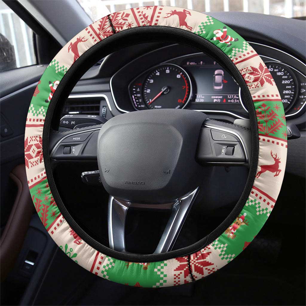Funny Six Seven Meme Christmas Steering Wheel Cover Santa Says 6 7 - Wonder Print Shop
