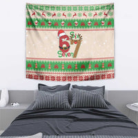 Funny Six Seven Meme Christmas Tapestry Santa Says 6 7 - Wonder Print Shop