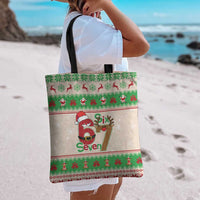 Funny Six Seven Meme Christmas Tote Bag Santa Says 6 7 - Wonder Print Shop