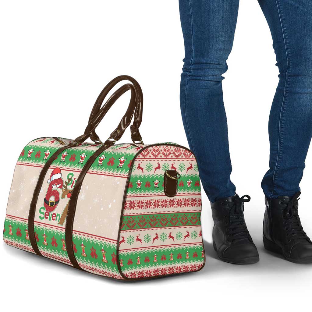Funny Six Seven Meme Christmas Travel Bag Santa Says 6 7 - Wonder Print Shop