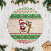 Funny Six Seven Meme Christmas Tree Skirt Santa Says 6 7 - Wonder Print Shop