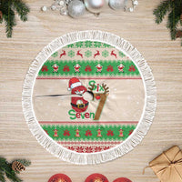 Funny Six Seven Meme Christmas Tree Skirt Santa Says 6 7 - Wonder Print Shop