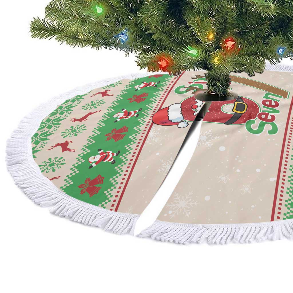 Funny Six Seven Meme Christmas Tree Skirt Santa Says 6 7 - Wonder Print Shop