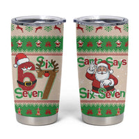 Funny Six Seven Meme Christmas Tumbler Cup Santa Says 6 7 - Wonder Print Shop