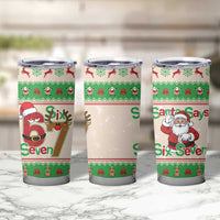 Funny Six Seven Meme Christmas Tumbler Cup Santa Says 6 7 - Wonder Print Shop