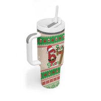 Funny Six Seven Meme Christmas Tumbler With Handle Santa Says 6 7 - Wonder Print Shop