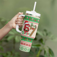 Funny Six Seven Meme Christmas Tumbler With Handle Santa Says 6 7 - Wonder Print Shop