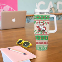 Funny Six Seven Meme Christmas Tumbler With Handle Santa Says 6 7 - Wonder Print Shop
