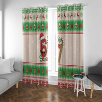 Funny Six Seven Meme Christmas Window Curtain Santa Says 6 7 - Wonder Print Shop