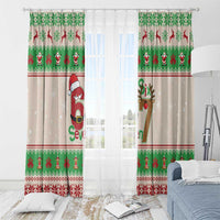 Funny Six Seven Meme Christmas Window Curtain Santa Says 6 7 - Wonder Print Shop