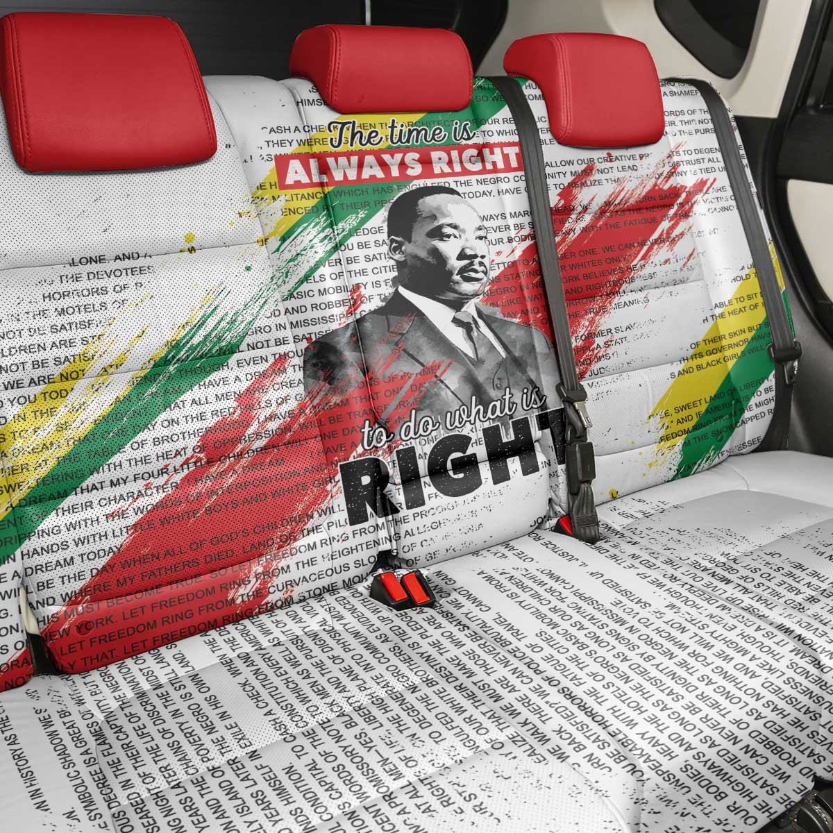 Martin Luther King Back Car Seat Cover Honoring The Legacy White Version LT05 - Wonder Print Shop