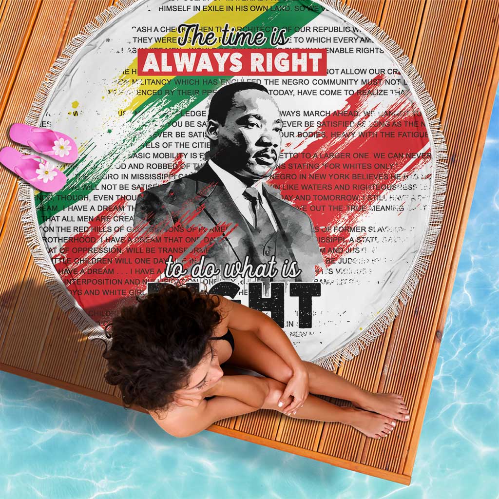 Martin Luther King Beach Blanket Honoring The Legacy White Version LT05 - Wonder Print Shop