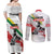 Martin Luther King Couples Matching Off Shoulder Maxi Dress and Long Sleeve Button Shirt Honoring The Legacy White Version LT05 - Wonder Print Shop