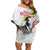 Martin Luther King Family Matching Off Shoulder Short Dress and Hawaiian Shirt Honoring The Legacy White Version LT05 - Wonder Print Shop