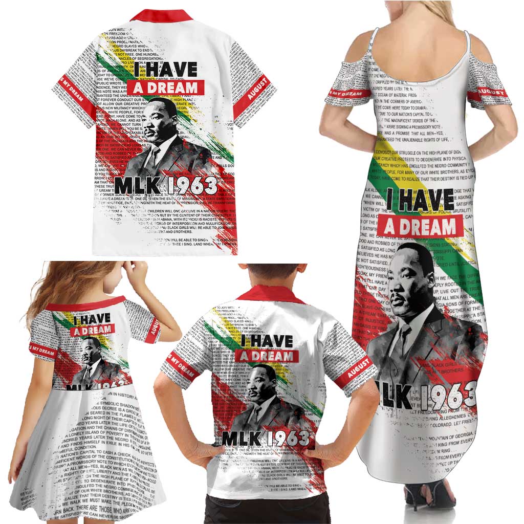 Martin Luther King Family Matching Summer Maxi Dress and Hawaiian Shirt Honoring The Legacy White Version LT05 - Wonder Print Shop