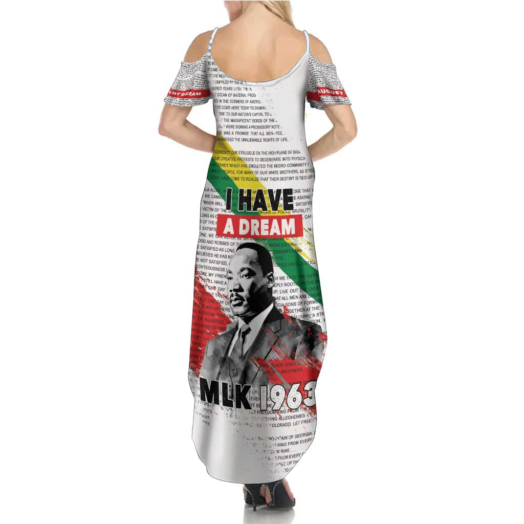 Martin Luther King Family Matching Summer Maxi Dress and Hawaiian Shirt Honoring The Legacy White Version LT05 - Wonder Print Shop