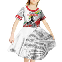 Martin Luther King Kid Short Sleeve Dress Honoring The Legacy White Version LT05 - Wonder Print Shop