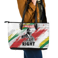 Martin Luther King Leather Tote Bag Honoring The Legacy White Version LT05 - Wonder Print Shop