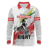 Martin Luther King Long Sleeve Polo Shirt Honoring The Legacy White Version LT05 - Wonder Print Shop