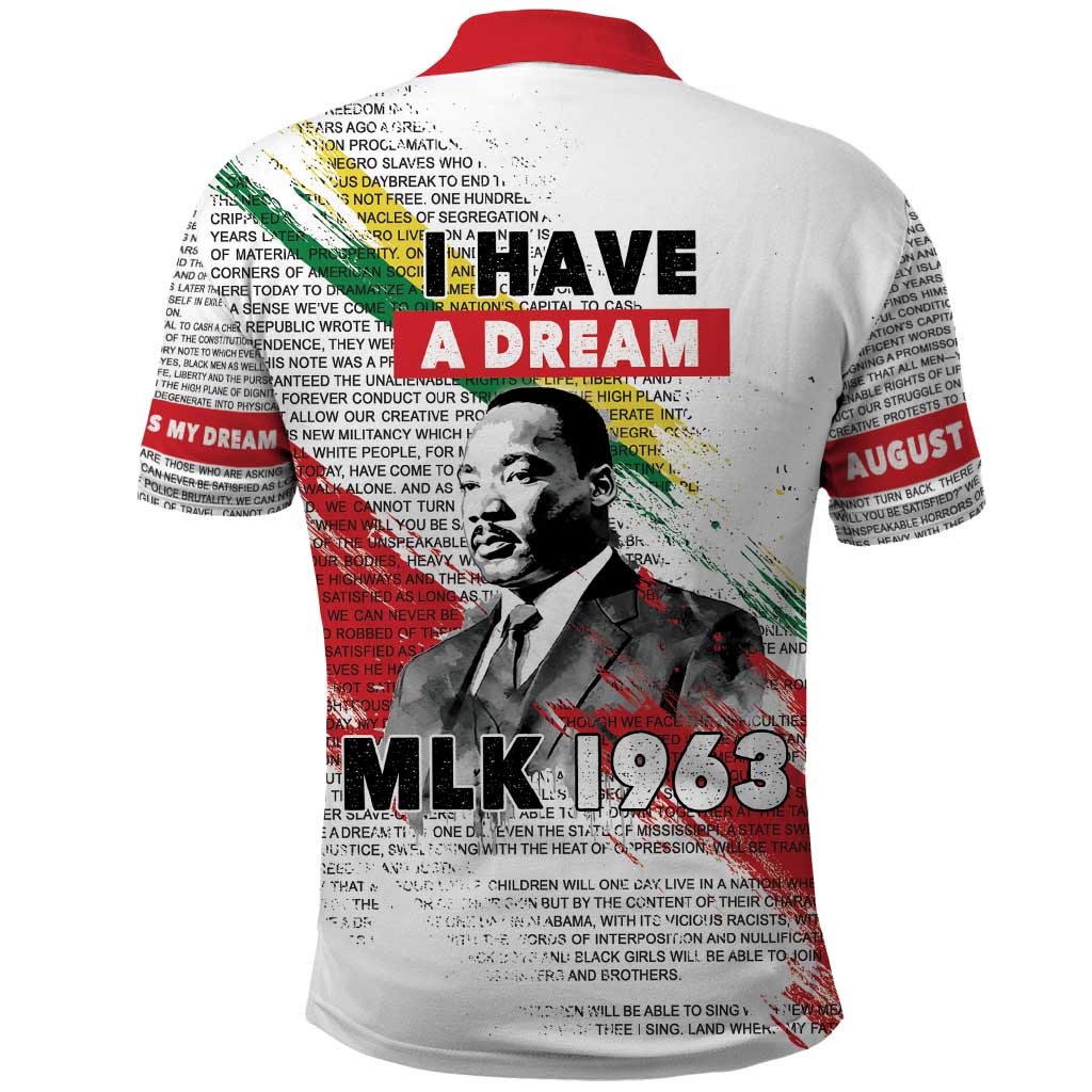Martin Luther King Polo Shirt Honoring The Legacy White Version LT05 - Wonder Print Shop