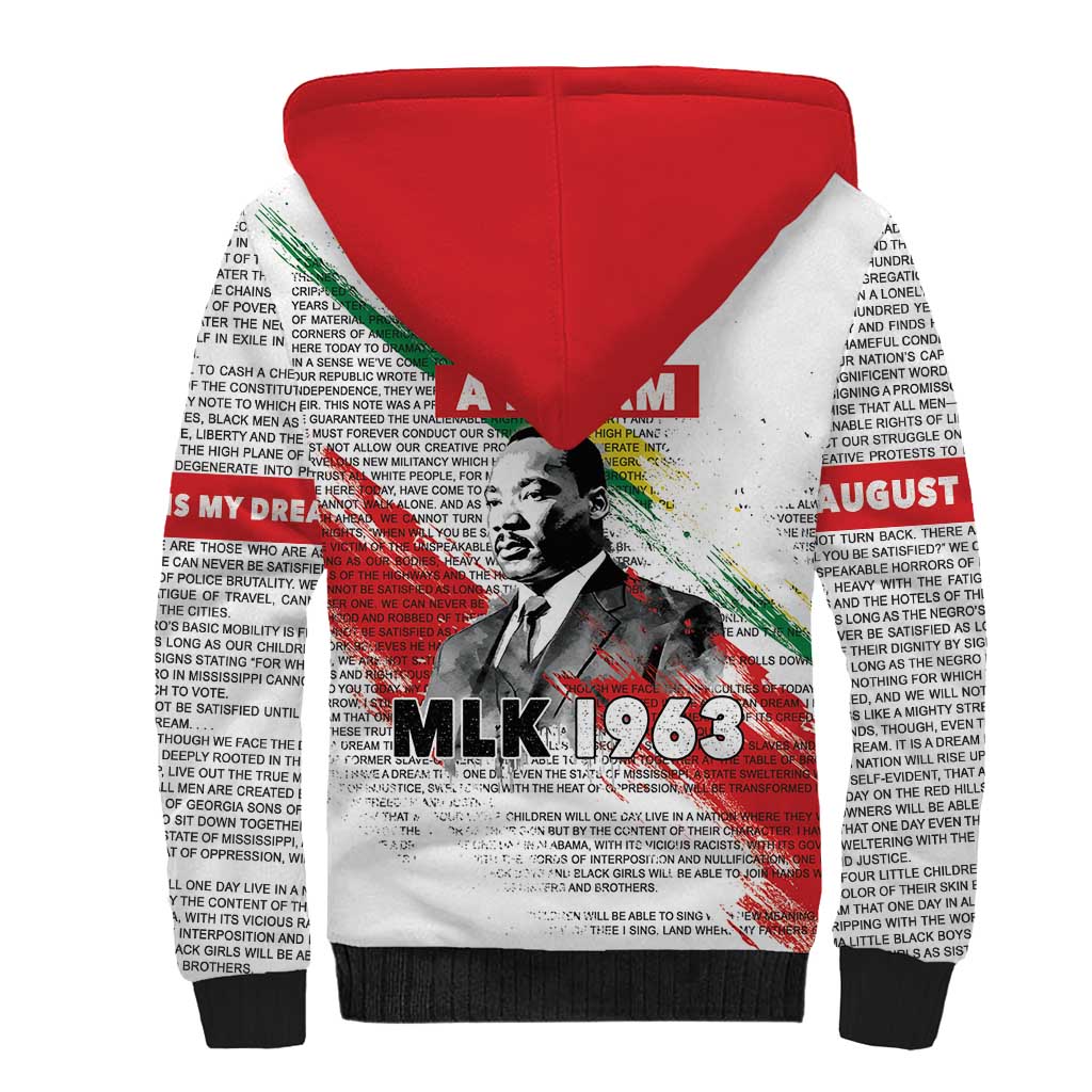 Martin Luther King Sherpa Hoodie Honoring The Legacy White Version LT05 - Wonder Print Shop
