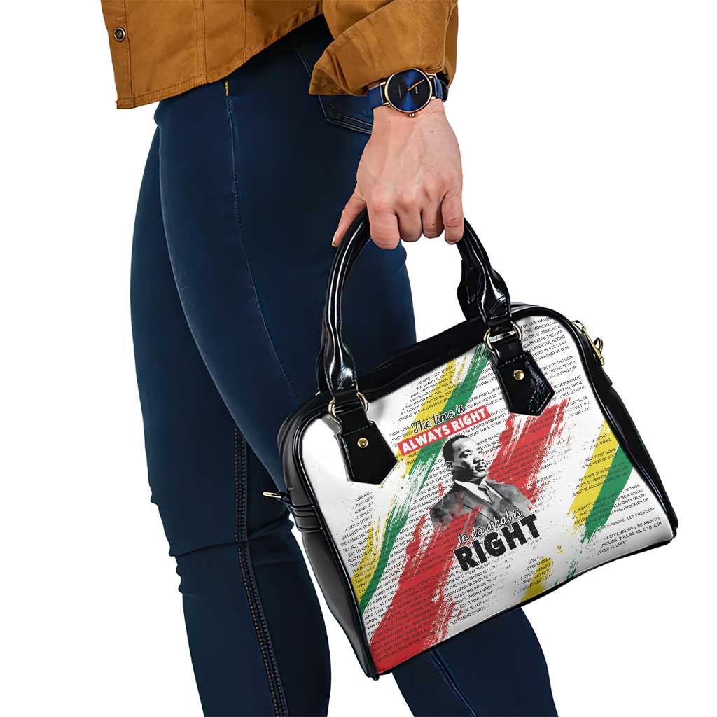 Martin Luther King Shoulder Handbag Honoring The Legacy White Version