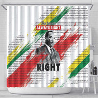 Martin Luther King Shower Curtain Honoring The Legacy White Version