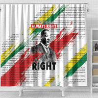 Martin Luther King Shower Curtain Honoring The Legacy White Version