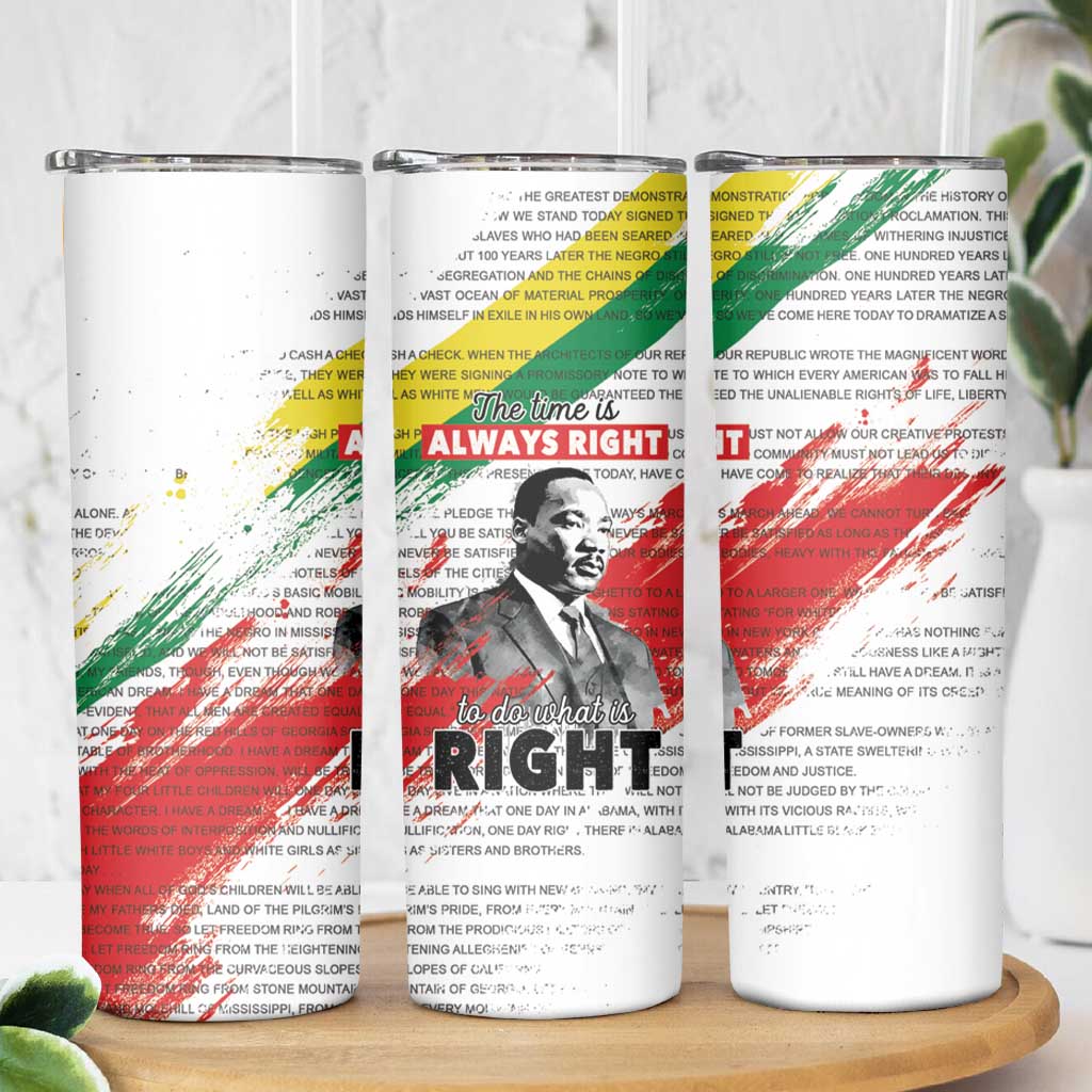 MLK Honoring The Legacy Skinny Tumbler White Version LT05 - Wonder Print Shop