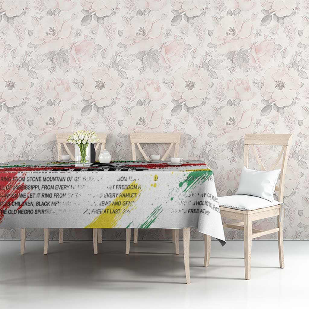 Martin Luther King Tablecloth Honoring The Legacy White Version LT05 - Wonder Print Shop