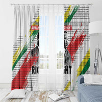 Martin Luther King Window Curtain Honoring The Legacy White Version LT05 - Wonder Print Shop
