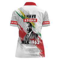Martin Luther King Women Polo Shirt Honoring The Legacy White Version LT05 - Wonder Print Shop