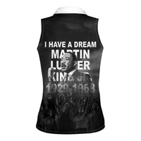Martin Luther King MLK Women Sleeveless Polo Shirt I Have A Dream LT05 - Wonder Print Shop