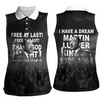 Martin Luther King MLK Women Sleeveless Polo Shirt I Have A Dream LT05 - Wonder Print Shop