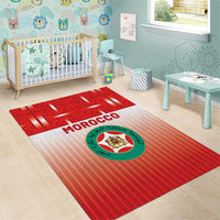Morocco Football Area Rug 1994 Retro Red Version - Wonder Print Shop