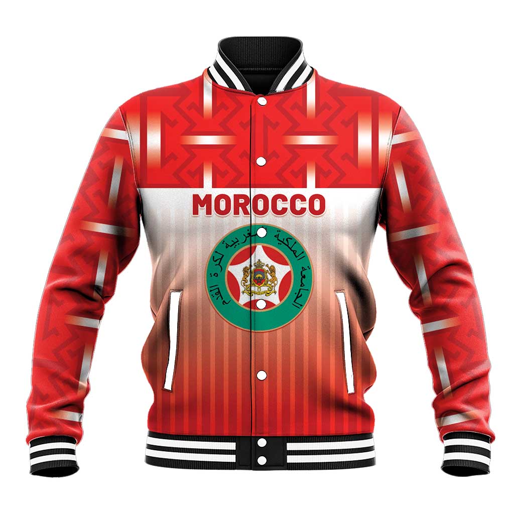 Custom Morocco Football Baseball Jacket 1994 Retro Red Version - Wonder Print Shop