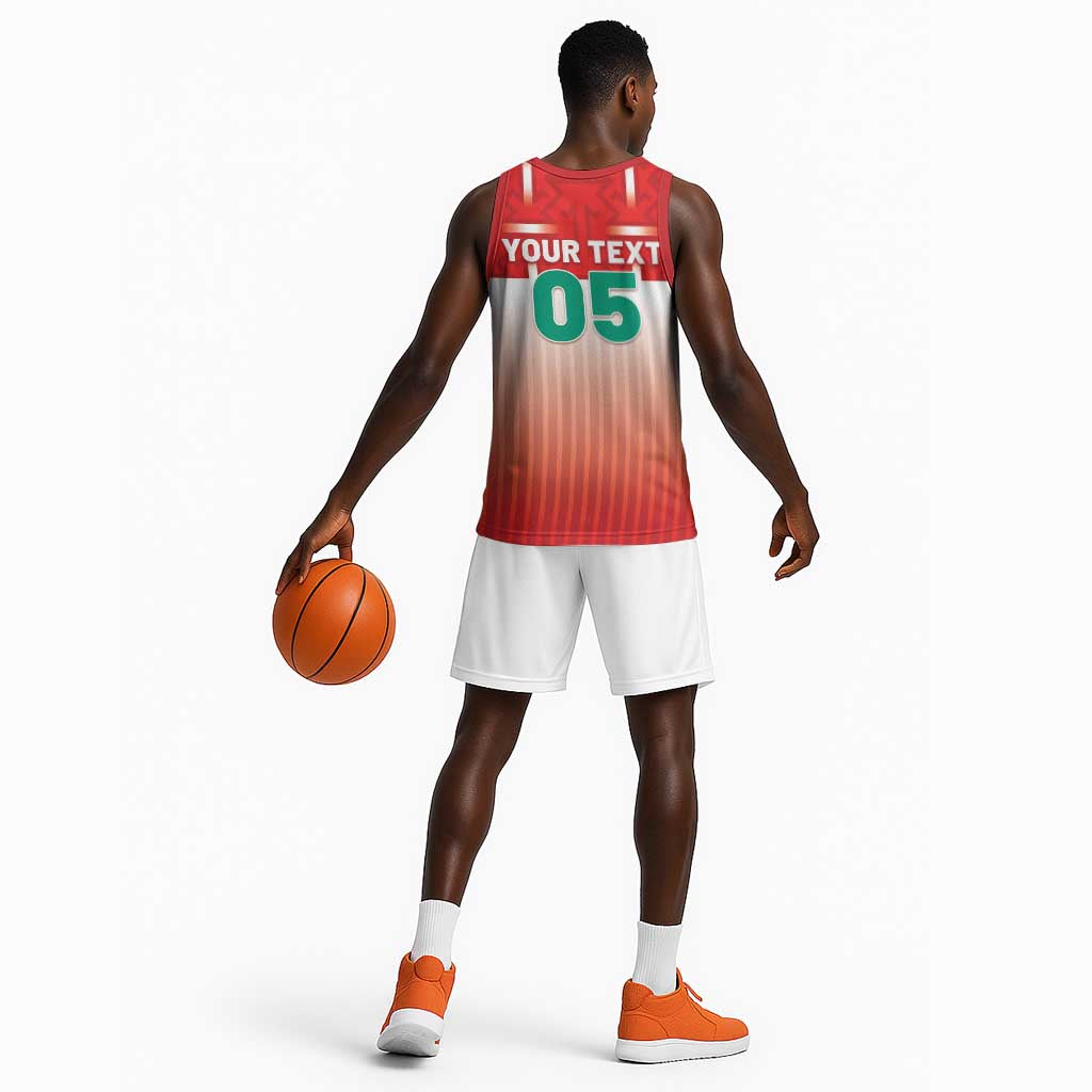 Custom Morocco Football Basketball Jersey 1994 Retro Red Version - Wonder Print Shop