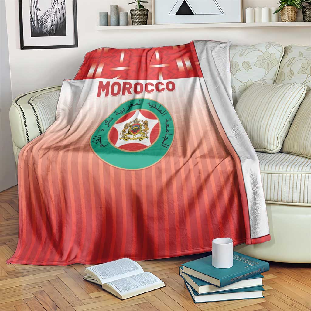 Morocco Football Blanket 1994 Retro Red Version - Wonder Print Shop