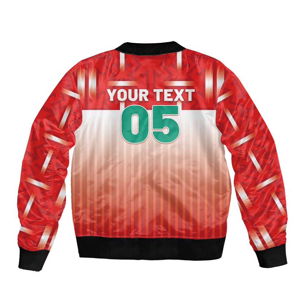 Custom Morocco Football Bomber Jacket 1994 Retro Red Version - Wonder Print Shop