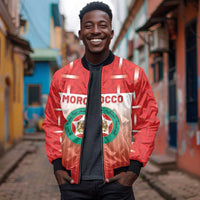 Custom Morocco Football Bomber Jacket 1994 Retro Red Version - Wonder Print Shop