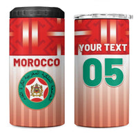 Custom Morocco Football 4 in 1 Can Cooler Tumbler 1994 Retro Red Version - Wonder Print Shop